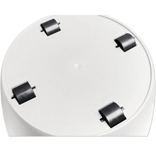 Onderkant van een container met vier wielen