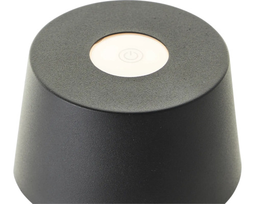 Zwarte tafellamp met aan- en uitschakelaar