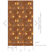 Behang met 3D-tegeleffect en verlichtingseffect, patroon 53 cm, afmeting 159 cm x 280 cm