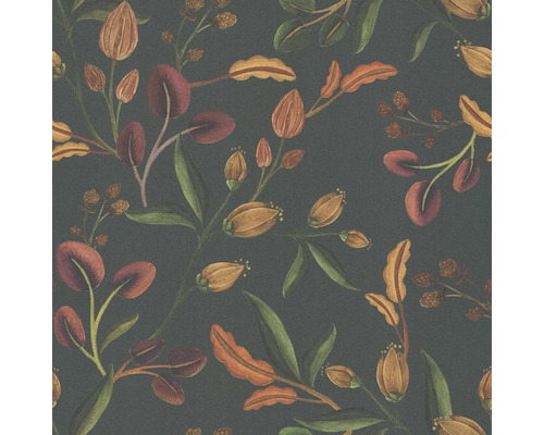 Behang met plantenmotief