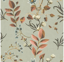 Behang met planten- en bloemmotieven