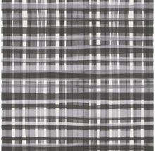 Grijs geruit stofpatroon als metertgoed voor woningtextiel.