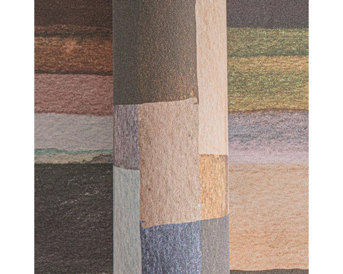 Behang met horizontale strepen- en blokpatronen