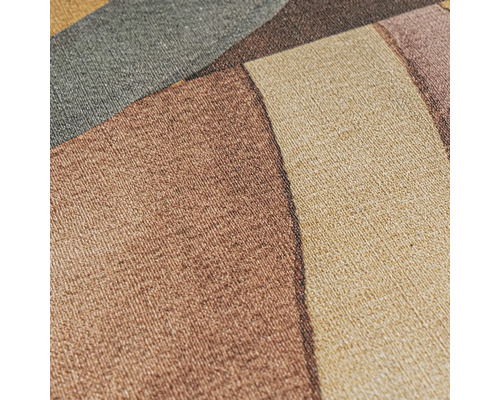 Close-up van een textielbehang met geometrisch patroon