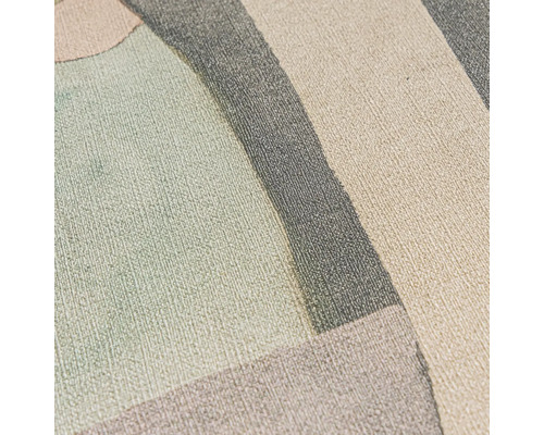 Close-up van een gestructureerd behang met geometrische vormen