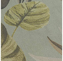 Close-up van een behang met een bladerenpatroon