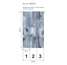 Afmetingen van een vliesbehang met abstract patroon