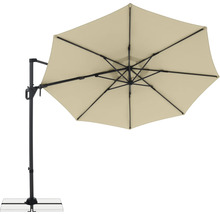 Vrijhangende parasol met voetkruis voor de tuin of het terras