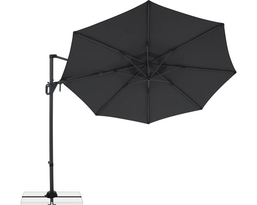 Vrijstaande parasol met kruisvoet voor buiten