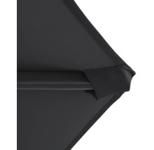 Detailopname van een zwarte parasol