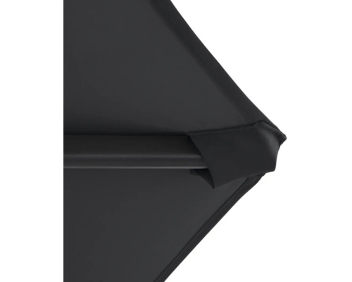 Detailopname van een zwarte parasol