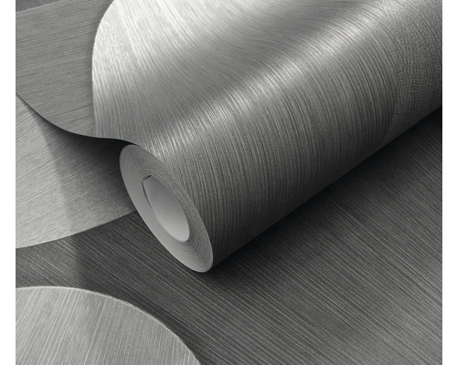 ERISMANN Vliesbehang 10423-29 Elysium grafisch grijs Een rol behang met een abstract cirkeldesign.