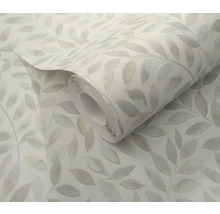 Rol behang met bladerpatroon