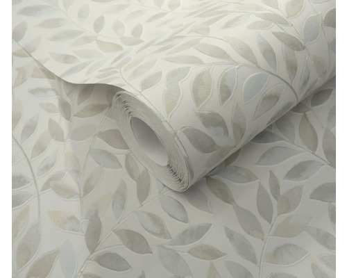 Rol behang met bladerpatroon