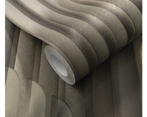 ERISMANN Vliesbehang 10471-15 Elysium grafisch goud Rol behang met streepjespatroon