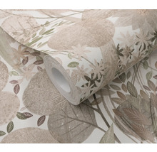 Rol behang met plantenmotief