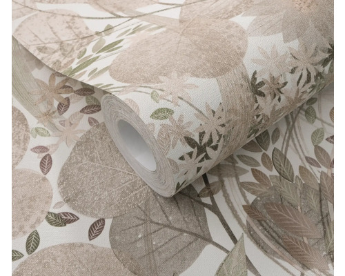 Rol behang met plantenmotief