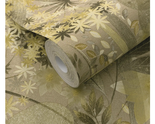 Behangrol met plantenpatroon