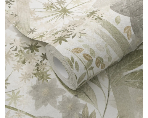 Behangrol met plantenmotief