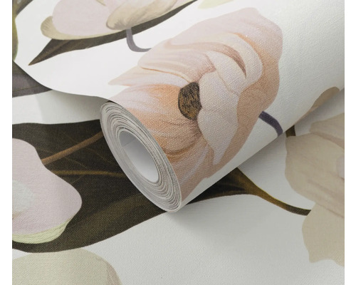 Behangrol met bloemmotief