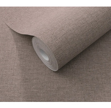 Rol bruin behang met textielstructuur