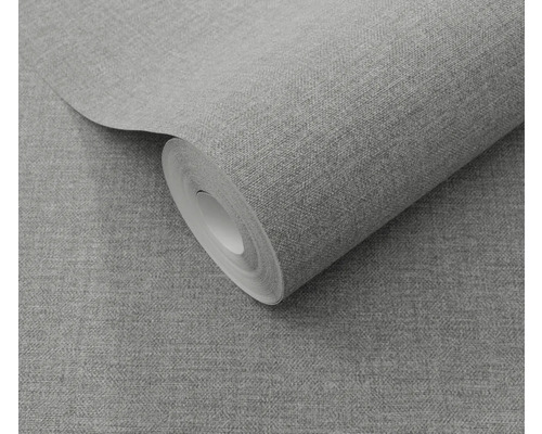 Rol grijs behang met textielpatroon