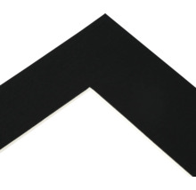 Detail van een zwarte fotolijst