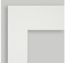 Uitsnede van een wit fotolijstprofiel