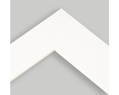 Detailopname van een wit fotolijstprofiel