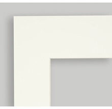 Detailopname van een wit fotolijstprofiel