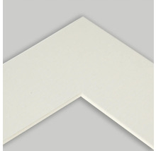 Detail van een wit fotolijstprofiel