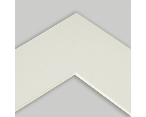 Detail van een wit fotolijstprofiel