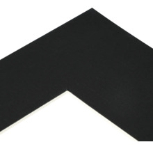 Uitsnede van een zwart fotolijstprofiel