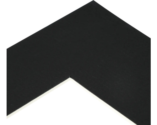 Uitsnede van een zwart fotolijstprofiel