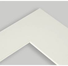 Detailweergave van een wit fotolijsthoekstuk