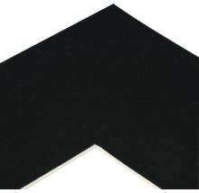 Hoek van een zwarte fotolijst