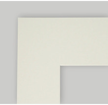 Uitsnede van een wit fotolijstprofiel