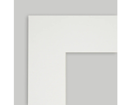 Detailopname van een wit fotolijstprofiel