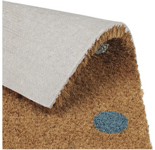 Kokosmat met stippenpatroon en textielrug