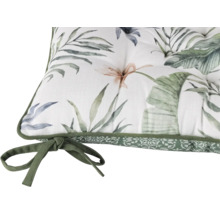 Stoelkussen met bloemenmotief en banden