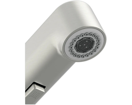 Detailopname van een keukenkraansproeikop