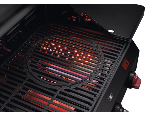 Interieur van een gasbarbecue met grillrooster