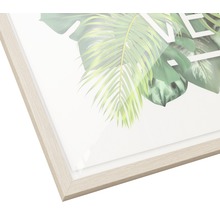 Decoratieve afbeelding met lijst en plantmotief