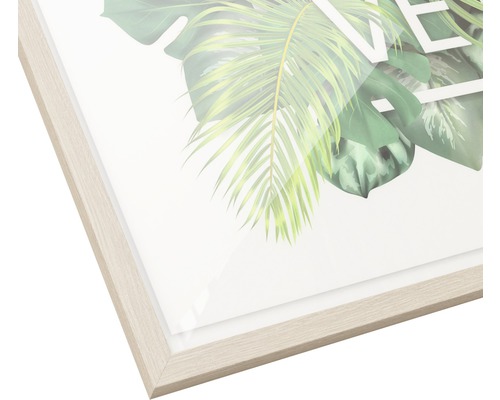 Decoratieve afbeelding met lijst en plantmotief