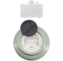 Batterijcompartiment van een lamp met open deksel