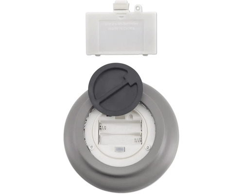 Batterijcompartiment van een lamp, geopend