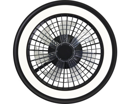 Plafondventilator met verlichting en beschermrooster