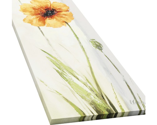 Geschilderd canvas schilderij met bloemmotief