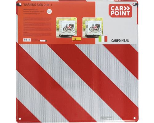 Waarschuwingsbord 2-in-1, rood-witte strepen