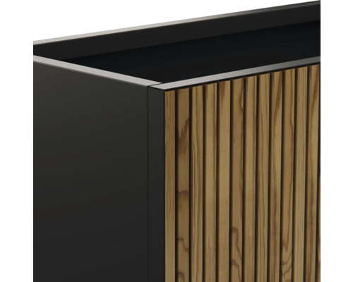 Bloembak met houten structuur